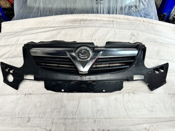 Vauxhall Corsa 2008-2011 Front Bumper Top Grille Chrome Trim Facelift 13179940